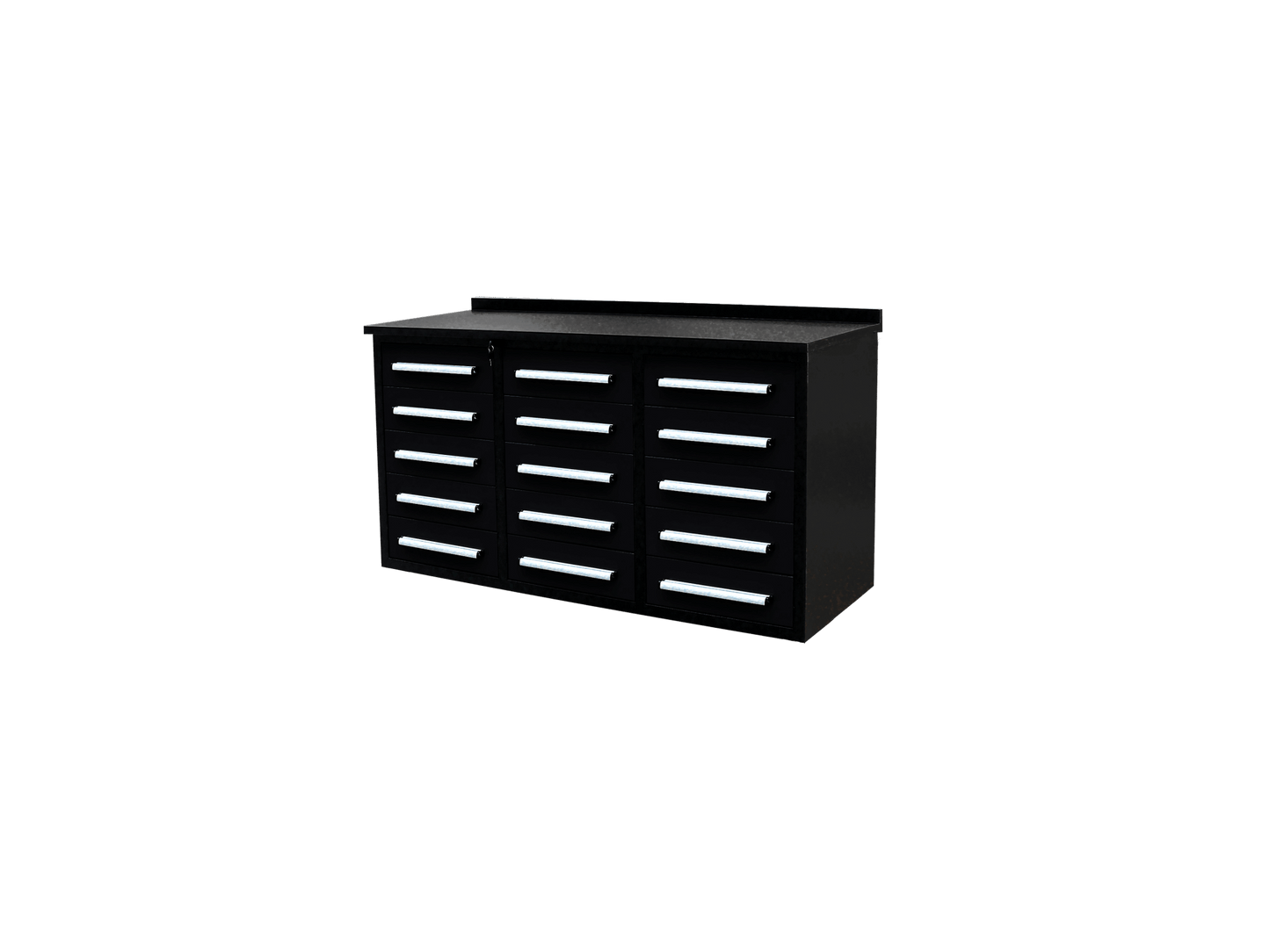 Heavy - Duty 5.5FT Steel Workbench – 10 & 15 Drawer Tool Bench with Locks & EVA Liners - with Stainless 15 Drawers | Sold by Uncle Wiener's Wholesale