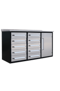 Heavy - Duty 5.5FT Steel Workbench – 10 & 15 Drawer Tool Bench with Locks & EVA Liners - with Stainless 10 Drawers | Sold by Uncle Wiener's Wholesale