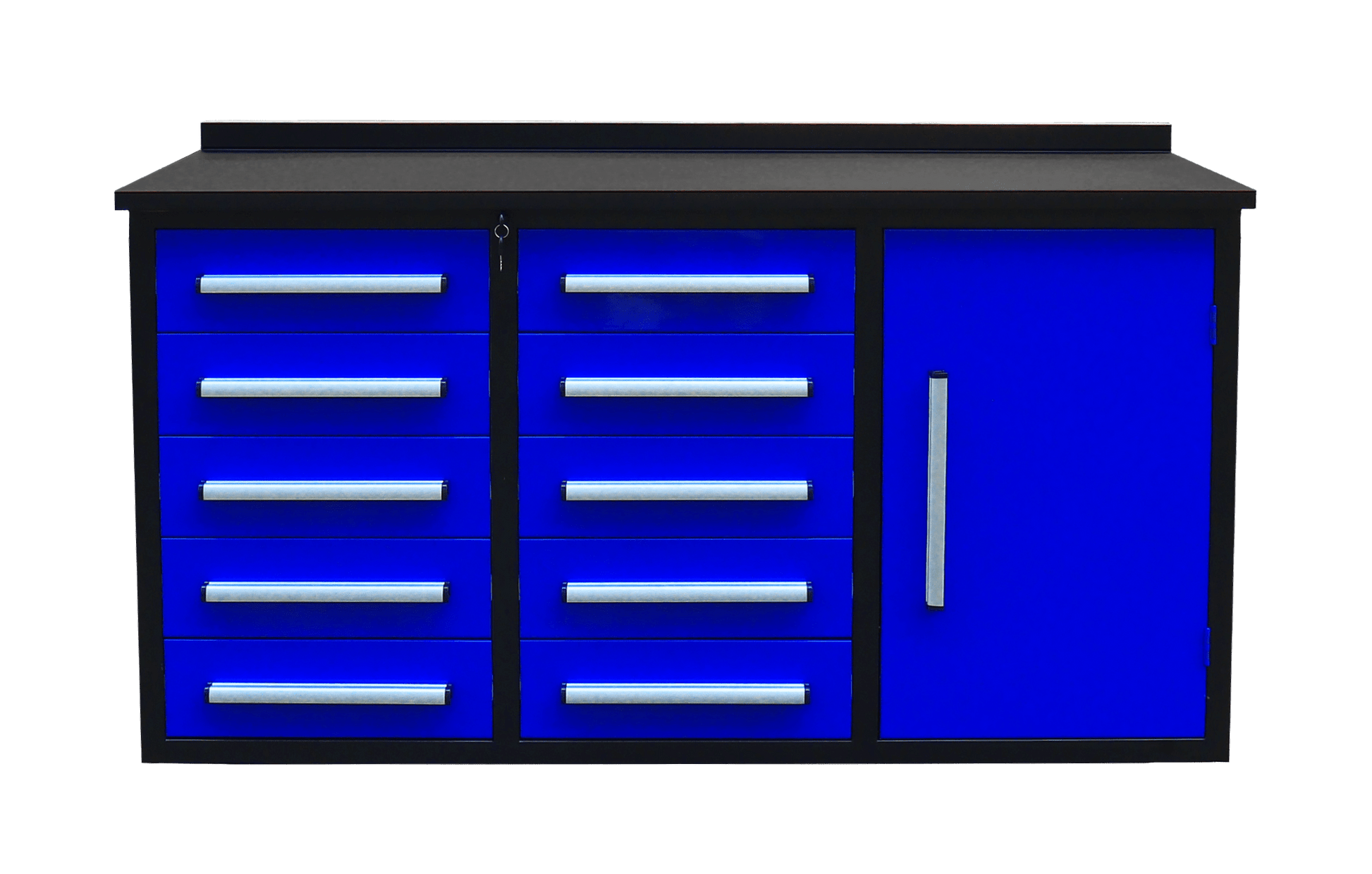 Heavy - Duty 5.5FT Steel Workbench – 10 & 15 Drawer Tool Bench with Locks & EVA Liners - with Stainless 10 Drawers | Sold by Uncle Wiener's Wholesale