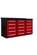 Heavy - Duty 5.5FT Steel Workbench – 10 & 15 Drawer Tool Bench with Locks & EVA Liners - with Stainless 15 Drawers | Sold by Uncle Wiener's Wholesale