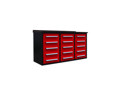 Heavy - Duty 5.5FT Steel Workbench – 10 & 15 Drawer Tool Bench with Locks & EVA Liners - with Stainless 15 Drawers | Sold by Uncle Wiener's Wholesale
