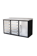 Heavy - Duty 5.5FT Steel Workbench – 10 & 15 Drawer Tool Bench with Locks & EVA Liners - with Stainless 10 Drawers | Sold by Uncle Wiener's Wholesale