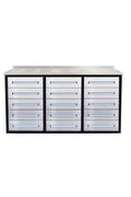 Heavy - Duty 5.5FT Steel Workbench – 10 & 15 Drawer Tool Bench with Locks & EVA Liners - with Stainless 15 Drawers | Sold by Uncle Wiener's Wholesale