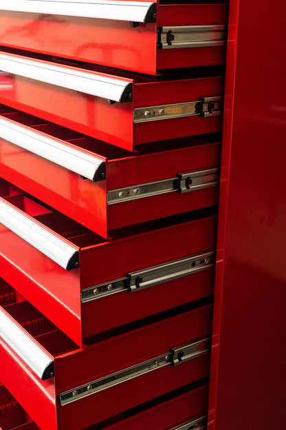 Heavy - Duty 8 - Drawer Tool Cabinet Parts & Bolt Bin Forklift Base 200 lb Slides & Dividers - with With Forklift Base 36" W × 24" D × 59.8" H | Sold by Uncle Wiener's Wholesale