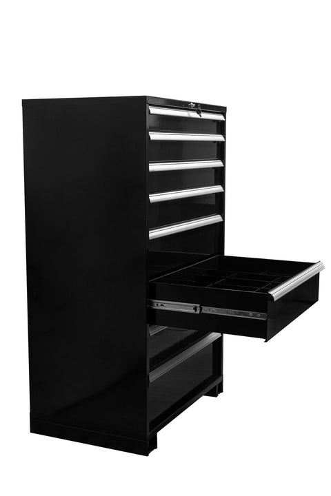 Heavy - Duty 8 - Drawer Tool Cabinet Parts & Bolt Bin Forklift Base 200 lb Slides & Dividers - with Overall Cabinet 36" W × 24" D × 57" H | Sold by Uncle Wiener's Wholesale