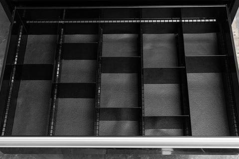 Heavy - Duty 8 - Drawer Tool Cabinet Parts & Bolt Bin Forklift Base 200 lb Slides & Dividers - with Overall Cabinet 36" W × 24" D × 57" H | Sold by Uncle Wiener's Wholesale