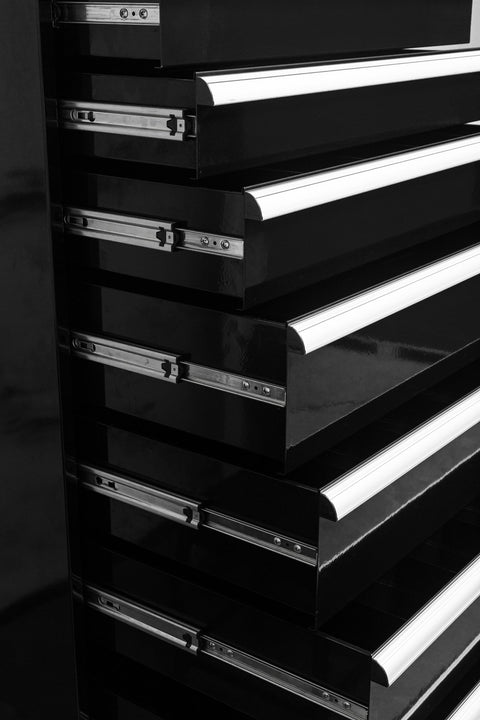 Heavy - Duty 8 - Drawer Tool Cabinet Parts & Bolt Bin Forklift Base 200 lb Slides & Dividers - with Overall Cabinet 36" W × 24" D × 57" H | Sold by Uncle Wiener's Wholesale