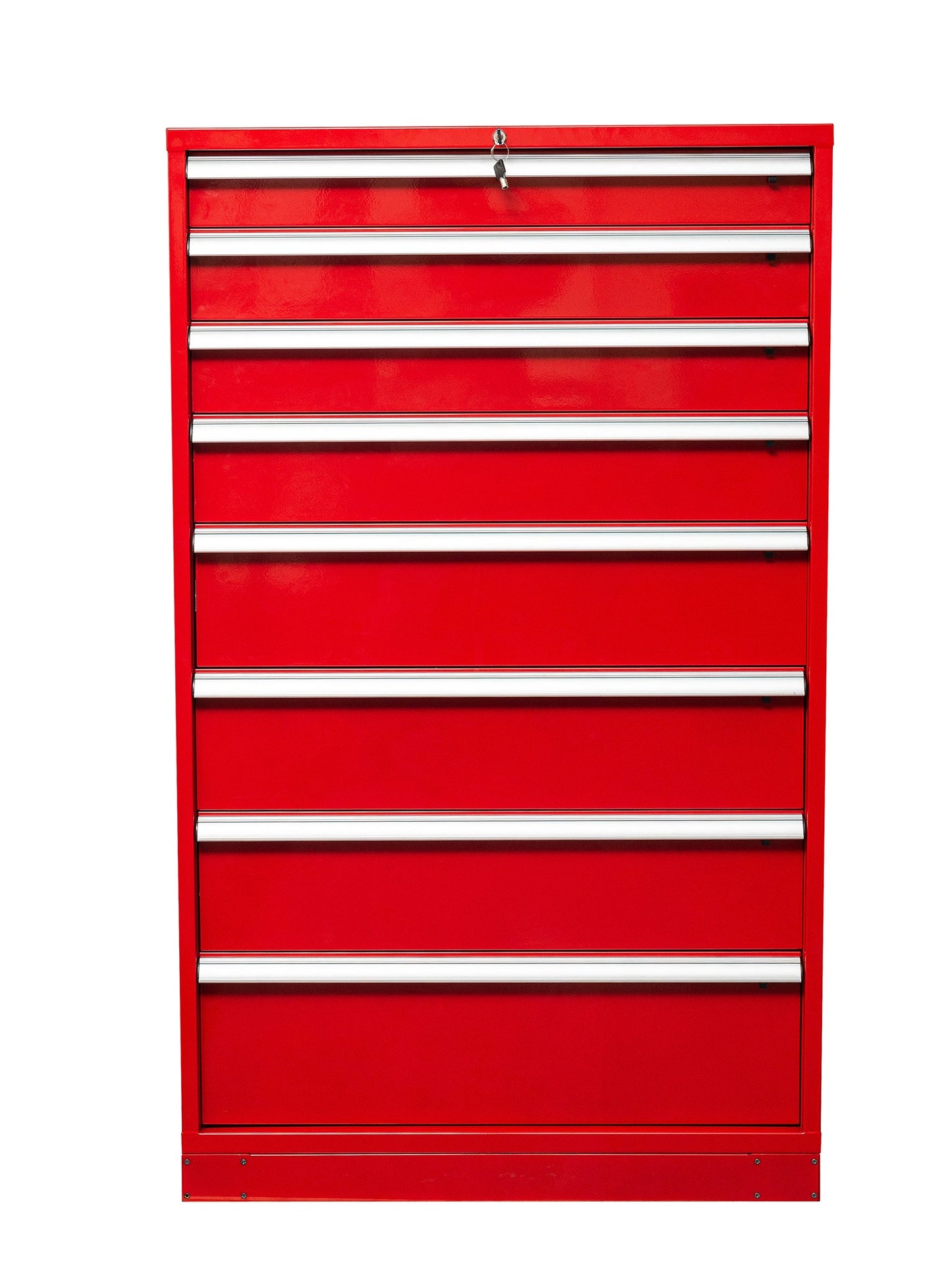 Heavy - Duty 8 - Drawer Tool Cabinet Parts & Bolt Bin Forklift Base 200 lb Slides & Dividers - with With Forklift Base 36" W × 24" D × 59.8" H | Sold by Uncle Wiener's Wholesale