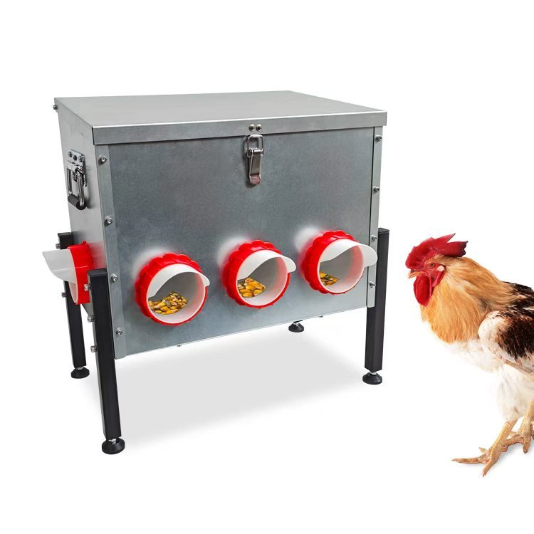 Heavy - Duty 8 - Port Chicken Feeder with Adjustable Legs – PMDB004 - with | Sold by Uncle Wiener's Wholesale