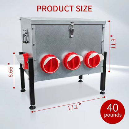 Heavy - Duty 8 - Port Chicken Feeder with Adjustable Legs – PMDB004 - with | Sold by Uncle Wiener's Wholesale