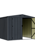 Heavy - Duty 8×10 FT Metal Shed – Galvanized Steel Garden Storage with Double Swing Doors EG0810 - with | Sold by Uncle Wiener's Wholesale