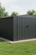 Heavy - Duty 8×10 FT Metal Shed – Galvanized Steel Garden Storage with Double Swing Doors EG0810 - with | Sold by Uncle Wiener's Wholesale
