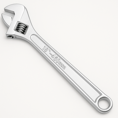 Heavy Duty Adjustable Crescent Wrench – 18" & 24" Chrome Steel | Industrial Hand Tool - Hand Tools with 18" | Sold by Uncle Wiener's Wholesale