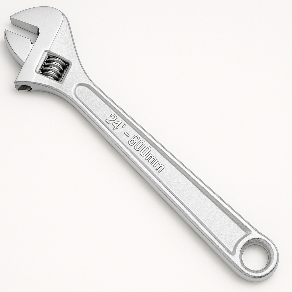 Heavy Duty Adjustable Crescent Wrench – 18" & 24" Chrome Steel | Industrial Hand Tool - Hand Tools with 24" | Sold by Uncle Wiener's Wholesale