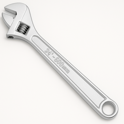 Heavy Duty Adjustable Crescent Wrench – 18" & 24" Chrome Steel | Industrial Hand Tool - Hand Tools with 24" | Sold by Uncle Wiener's Wholesale