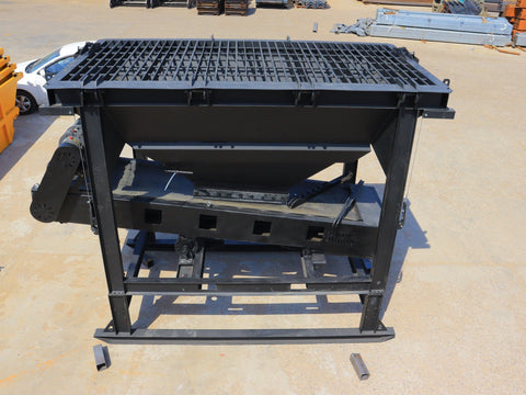 Heavy Duty Aggregate Hopper System – 30" Belt Conveyor with Electric Drive | Model 250401S - with | Sold by Uncle Wiener's Wholesale