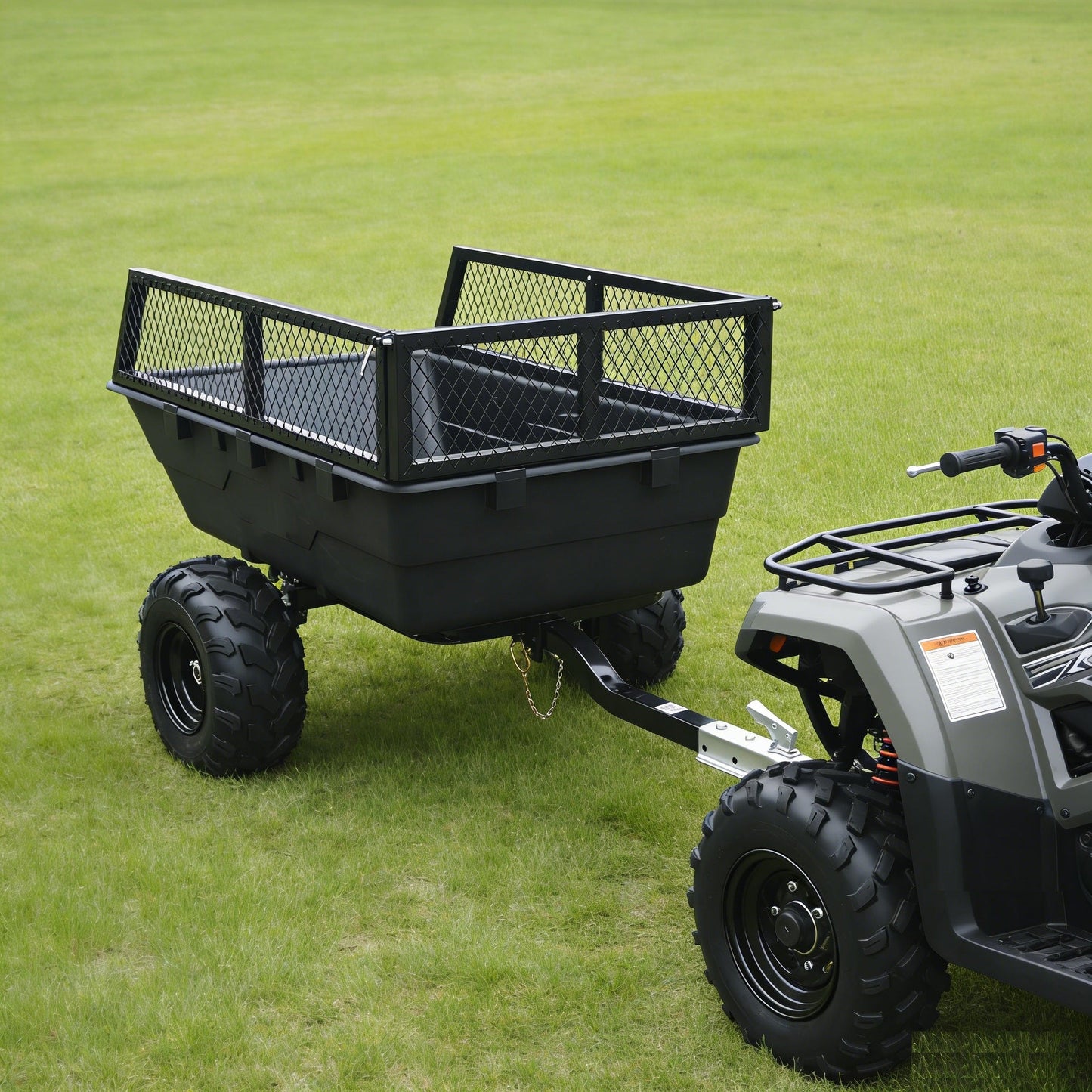 Heavy Duty ATV Dump Cart 1543 lb Capacity 76" Utility Tow Trailer with Tilt Bed ATC154 - with | Sold by Uncle Wiener's Wholesale