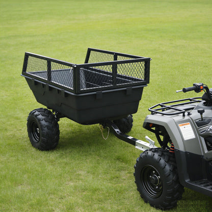 Heavy Duty ATV Dump Cart 1543 lb Capacity 76" Utility Tow Trailer with Tilt Bed ATC154 - with | Sold by Uncle Wiener's Wholesale