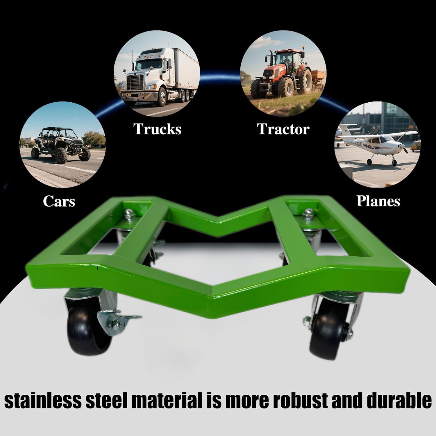 Heavy - Duty Car Dolly Skate Pair 1000kg Capacity LD05005 - with | Sold by Uncle Wiener's Wholesale