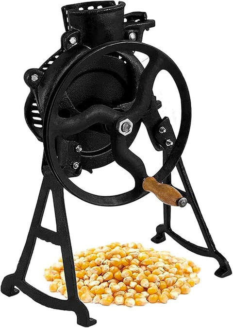 Heavy Duty Cast Iron Corn Sheller Machine – Manual Hand Crank Thresher for Farm, Feed, Garden & Homestead – Durable Kernel Remover Tool 339418 - with | Sold by Uncle Wiener's Wholesale