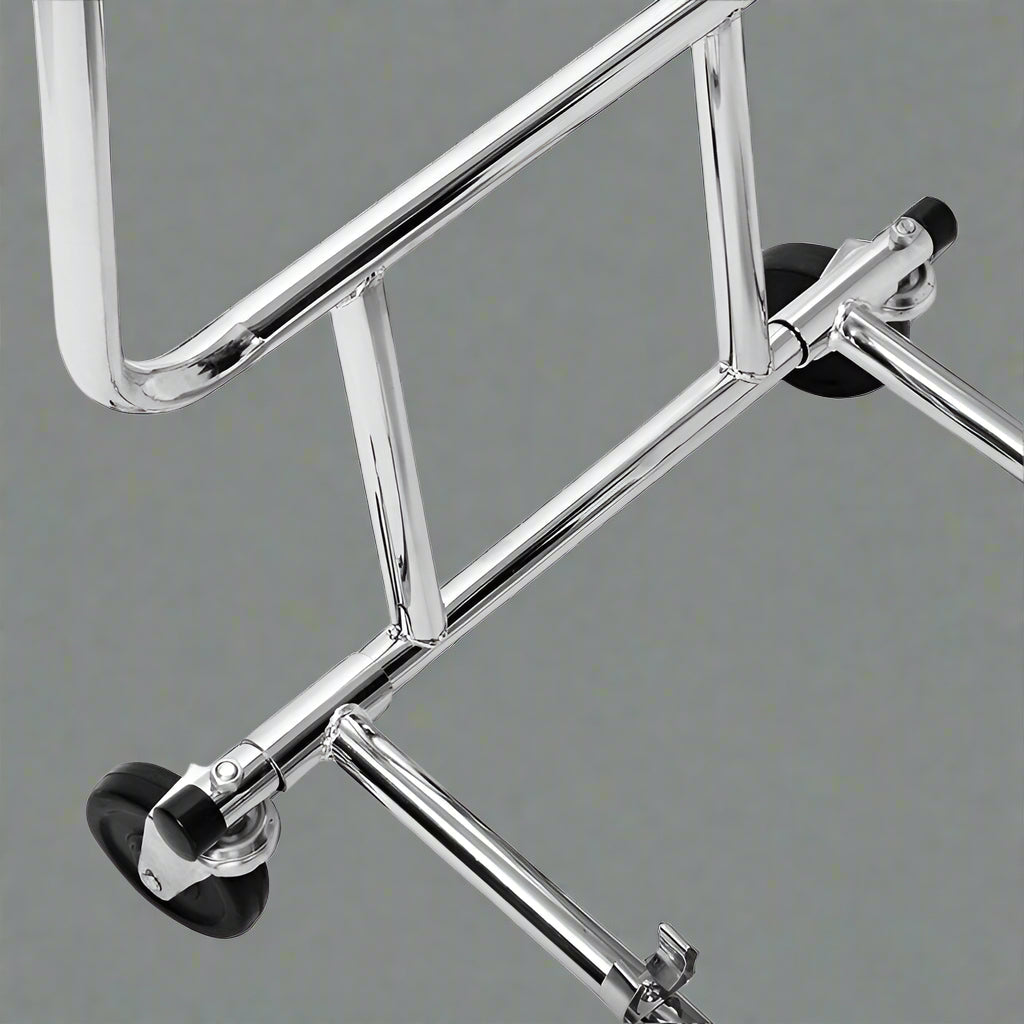 "Heavy-Duty Collapsible Single Rail Clothing Rack with Wheels"

"Adjustable Double Rail Chrome Garment Rack for Retail and Home"

"Heavy-Duty Commercial Clothing Rack Assembly Diagram"

"Smooth Rolling Wheels for Garment Racks – Close-Up View"