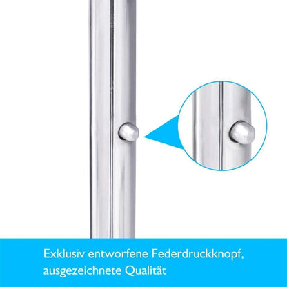 "Heavy-Duty Collapsible Single Rail Clothing Rack with Wheels"

"Adjustable Double Rail Chrome Garment Rack for Retail and Home"

"Heavy-Duty Commercial Clothing Rack Assembly Diagram"

"Smooth Rolling Wheels for Garment Racks – Close-Up View"