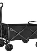 Heavy - Duty Collapsible Folding Garden Wagon with 360° Wheels & Adjustable Handle – Model S1264 - with | Sold by Uncle Wiener's Wholesale
