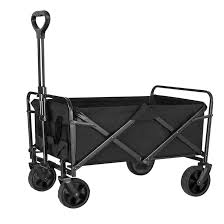 Heavy - Duty Collapsible Folding Garden Wagon with 360° Wheels & Adjustable Handle – Model S1264 - with | Sold by Uncle Wiener's Wholesale