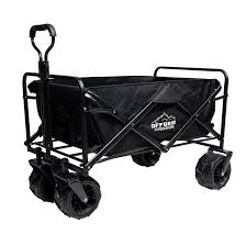 Heavy - Duty Collapsible Folding Garden Wagon with 360° Wheels & Adjustable Handle – Model S1264 - with | Sold by Uncle Wiener's Wholesale