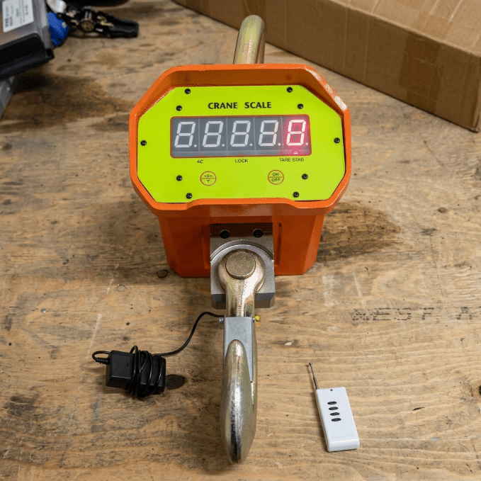 Heavy - Duty Digital Crane Scale – Wireless Remote Industrial Hanging Scale - 5 - Ton and 10 - Ton Capacities - General Equipment with 5 TON CRANE SCALE YB7505T | Sold by Uncle Wiener's Wholesale
