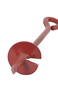 Heavy Duty Earth Anchors – 18″ & 30″ Auger Ground Stakes with Welded Eye Ring Red Powder - Coated Steel - with 18inch | Sold by Uncle Wiener's Wholesale