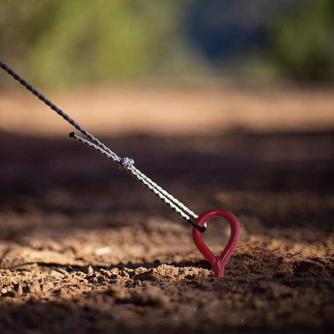 Heavy Duty Earth Anchors – 18″ & 30″ Auger Ground Stakes with Welded Eye Ring Red Powder - Coated Steel - with 30inch | Sold by Uncle Wiener's Wholesale