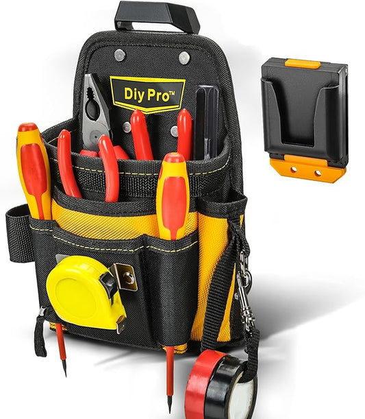 Heavy Duty Electrician Tool Pouch – Multi Pocket Technician Organizer with Belt Clip - with | Sold by Uncle Wiener's Wholesale