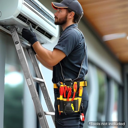 Heavy Duty Electrician Tool Pouch – Multi Pocket Technician Organizer with Belt Clip - with | Sold by Uncle Wiener's Wholesale