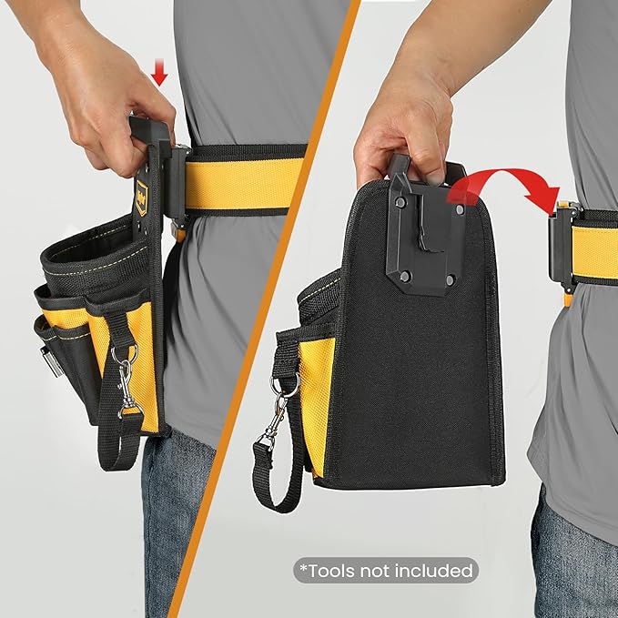Heavy Duty Electrician Tool Pouch – Multi Pocket Technician Organizer with Belt Clip - with | Sold by Uncle Wiener's Wholesale