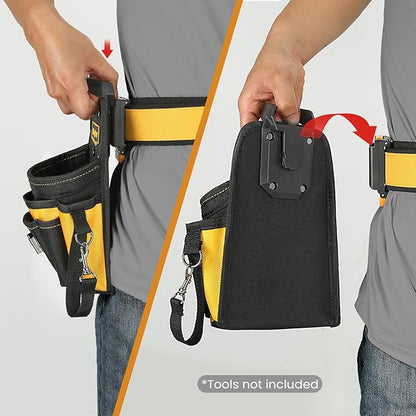 Heavy Duty Electrician Tool Pouch – Multi Pocket Technician Organizer with Belt Clip - with | Sold by Uncle Wiener's Wholesale