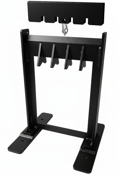 Heavy Duty Galvanized Campfire Cooking Stand with 4 Position Grill Grate Holder - Camping Gear with | Sold by Uncle Wiener's Wholesale