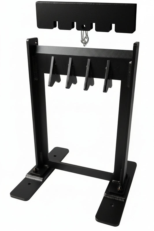 Heavy Duty Galvanized Campfire Cooking Stand with 4 Position Grill Grate Holder - Camping Gear with | Sold by Uncle Wiener's Wholesale