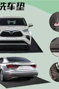 garage containment mat for winter snow and water protection
SUV parked on 8.6x20 ft waterproof garage mat
car on 8x18 ft floor containment mat in garage