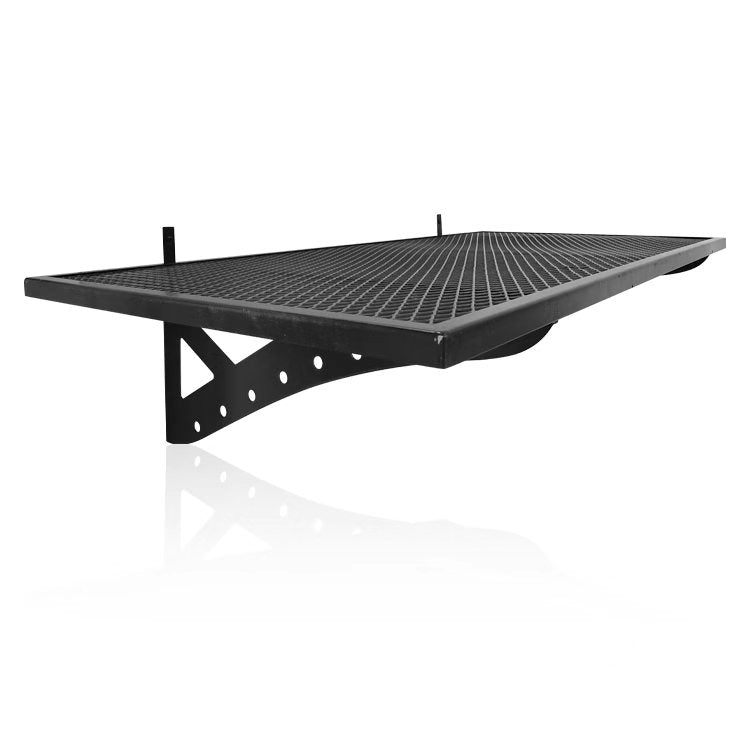 Heavy Duty Garage Storage Wall Shelf – 2x4 FT Carbon Steel Black Powder Coated PMDB003 - with | Sold by Uncle Wiener's Wholesale