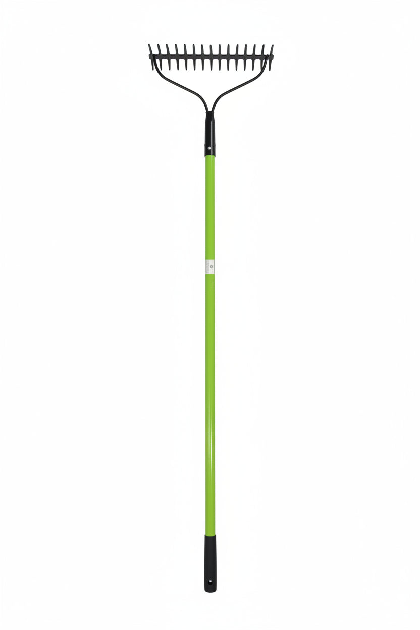 Heavy - Duty Garden & Landscaping Tools – Shovels, Hoes, Rakes, Forks, Scrapers & Axes | Forged Steel & Hardwood Handles - Garden & Landscaping with Bow Rake 14 - Tooth – Fiberglass Handle | Sold by Uncle Wiener's Wholesale