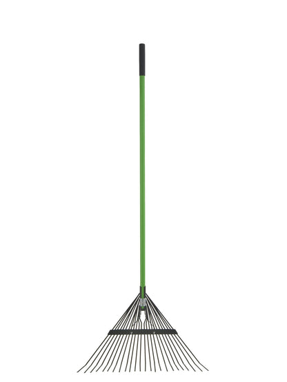 Heavy - Duty Garden & Landscaping Tools – Shovels, Hoes, Rakes, Forks, Scrapers & Axes | Forged Steel & Hardwood Handles - with Leaf Rake 24 - Tooth – Fiberglass Handle | Sold by Uncle Wiener's Wholesale