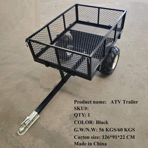 Heavy - Duty Garden Trailer with Pneumatic Tires & US Standard Coupler TC3089 - with | Sold by Uncle Wiener's Wholesale