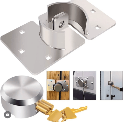 Heavy - Duty Hidden Shackle Padlock Lock Set – Anti - Theft Hasp + High - Security Lock HSH0278 - with | Sold by Uncle Wiener's Wholesale