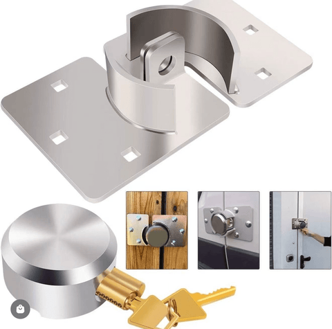 Heavy - Duty Hidden Shackle Padlock Lock Set – Anti - Theft Hasp + High - Security Lock HSH0278 - with | Sold by Uncle Wiener's Wholesale