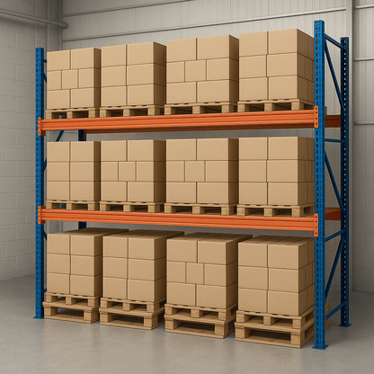 Heavy - Duty Industrial Pallet Racking – Adjustable 8ft to 20ft Warehouse Storage Shelving - with 20 FT RACKING | Sold by Uncle Wiener's Wholesale