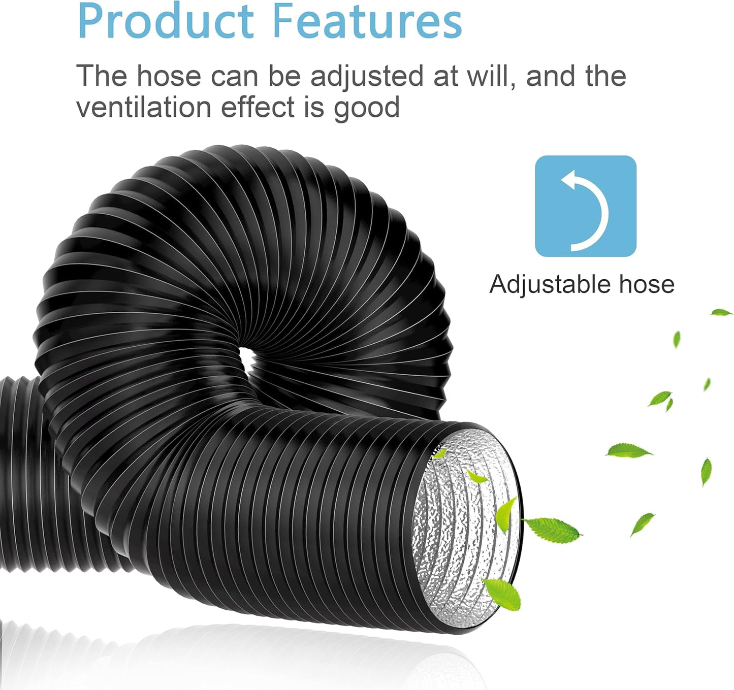 Heavy - Duty Insulated Dryer Vent Hose – 4", 6", 8" Sizes – 16FT with Clamps | HVAC Flexible Ducting - with 4" Diameter 16FT 2 Metal Duct Clamps | Sold by Uncle Wiener's Wholesale