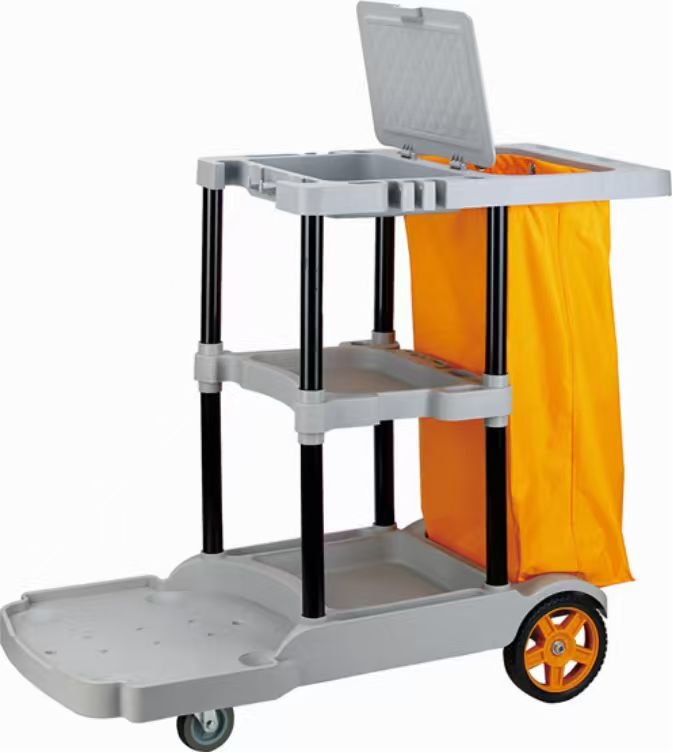 Heavy - Duty Janitorial Cleaning Cart with Gray Bag – UP068C - with | Sold by Uncle Wiener's Wholesale