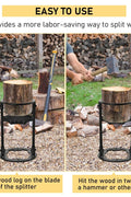 Heavy - Duty Kindling Firewood Splitter – Manual Log Cracker for Indoor & Outdoor Use – Safe & Easy Wood Splitting Tool KS10Y - with | Sold by Uncle Wiener's Wholesale
