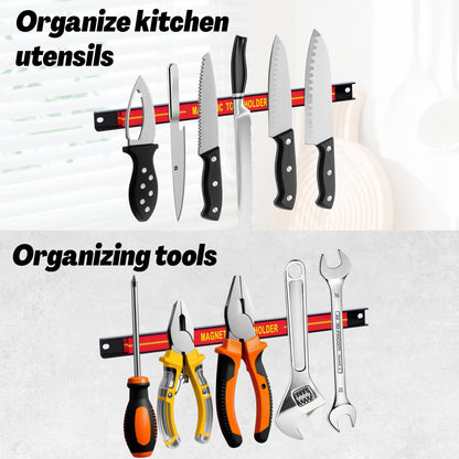 Heavy Duty Magnetic Tool Holder Bar 30cm – Wall Mount Tool Organizer Strip AMMTH30 - with | Sold by Uncle Wiener's Wholesale